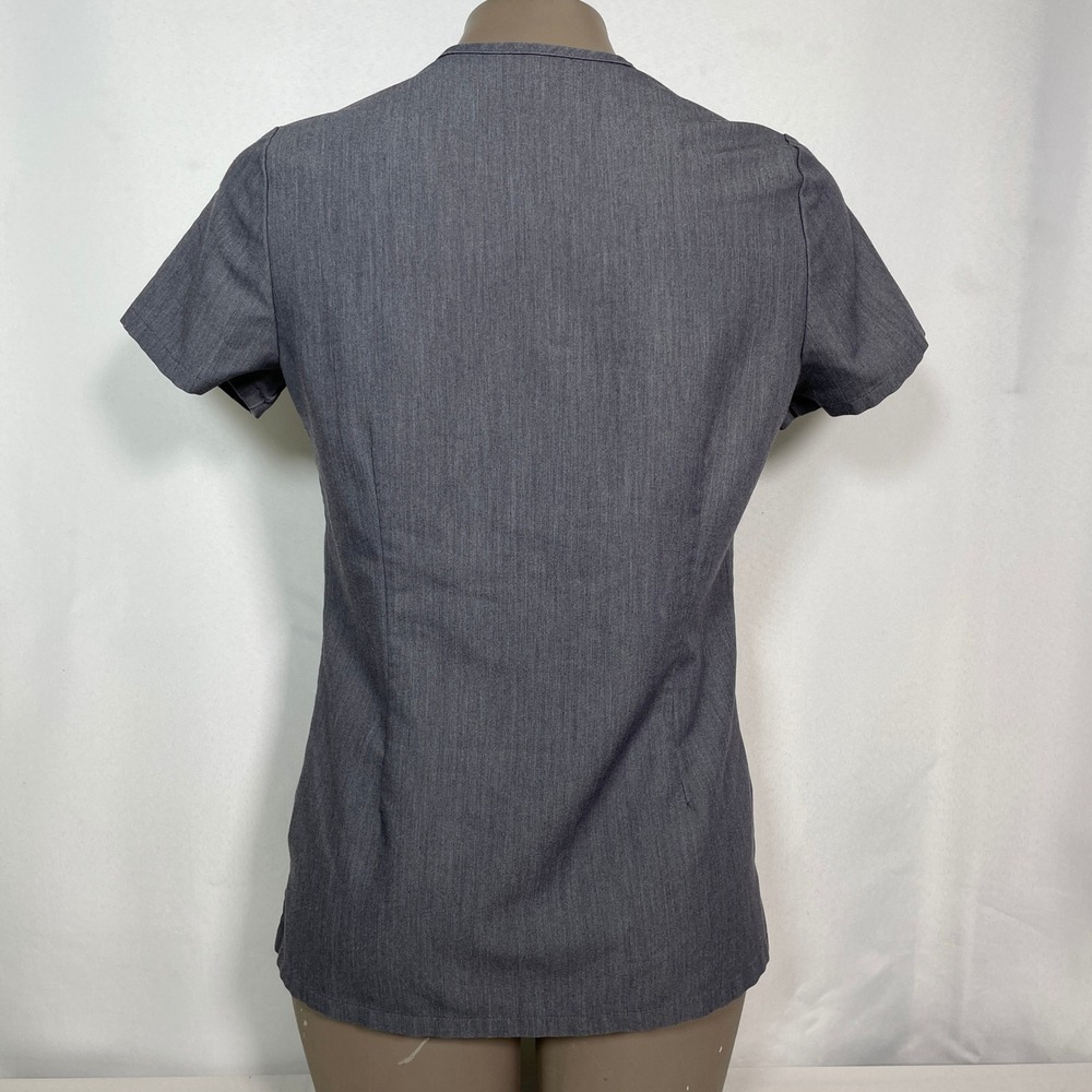 FIGS Catarina One-Pocket Charcoal Gray Heather Scrub Top Women's XXS - Picture 5 of 10